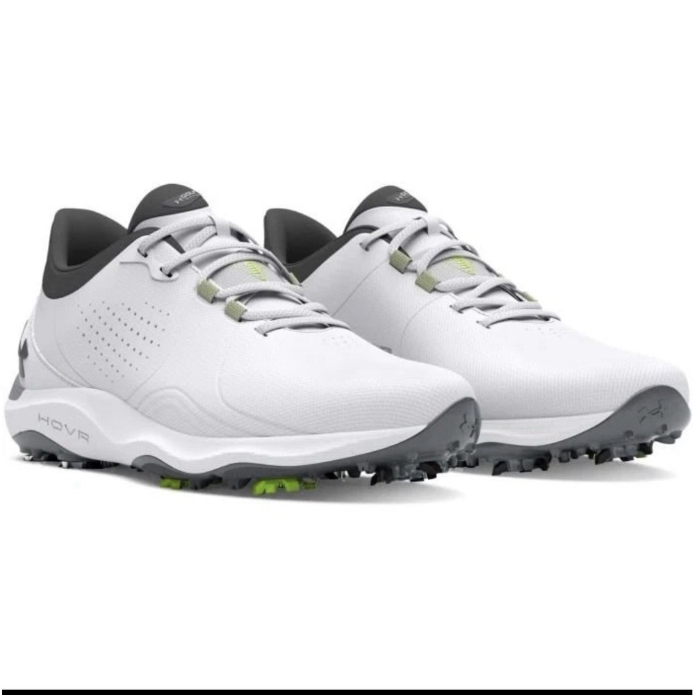 Under Armour HOVR Drive Pro Golf Shoes Men Size 11.5 3026919-100 White / Gray - Picture 2 of 5